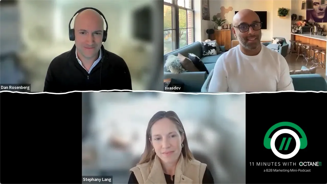 11 Minutes with Octane11, Episode 17: Sanjay Vasdev (LinkedIn, Facebook, MSFT, Conversant) on ROI, Personalization & Measurement Maturity
