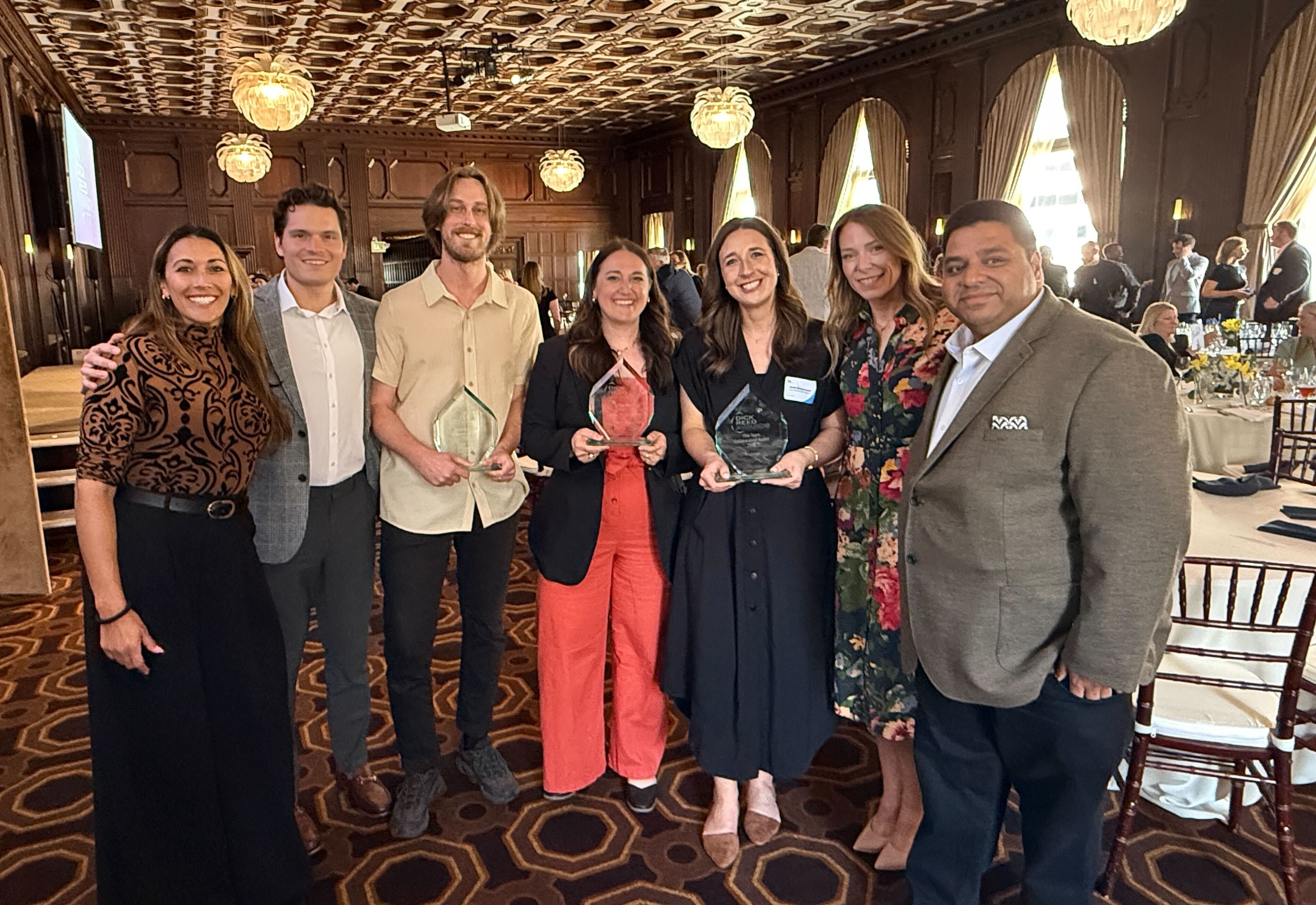 Octane11 team and Just Global partners celebrating at the 2026 Dick Reed Awards in San Francisco
