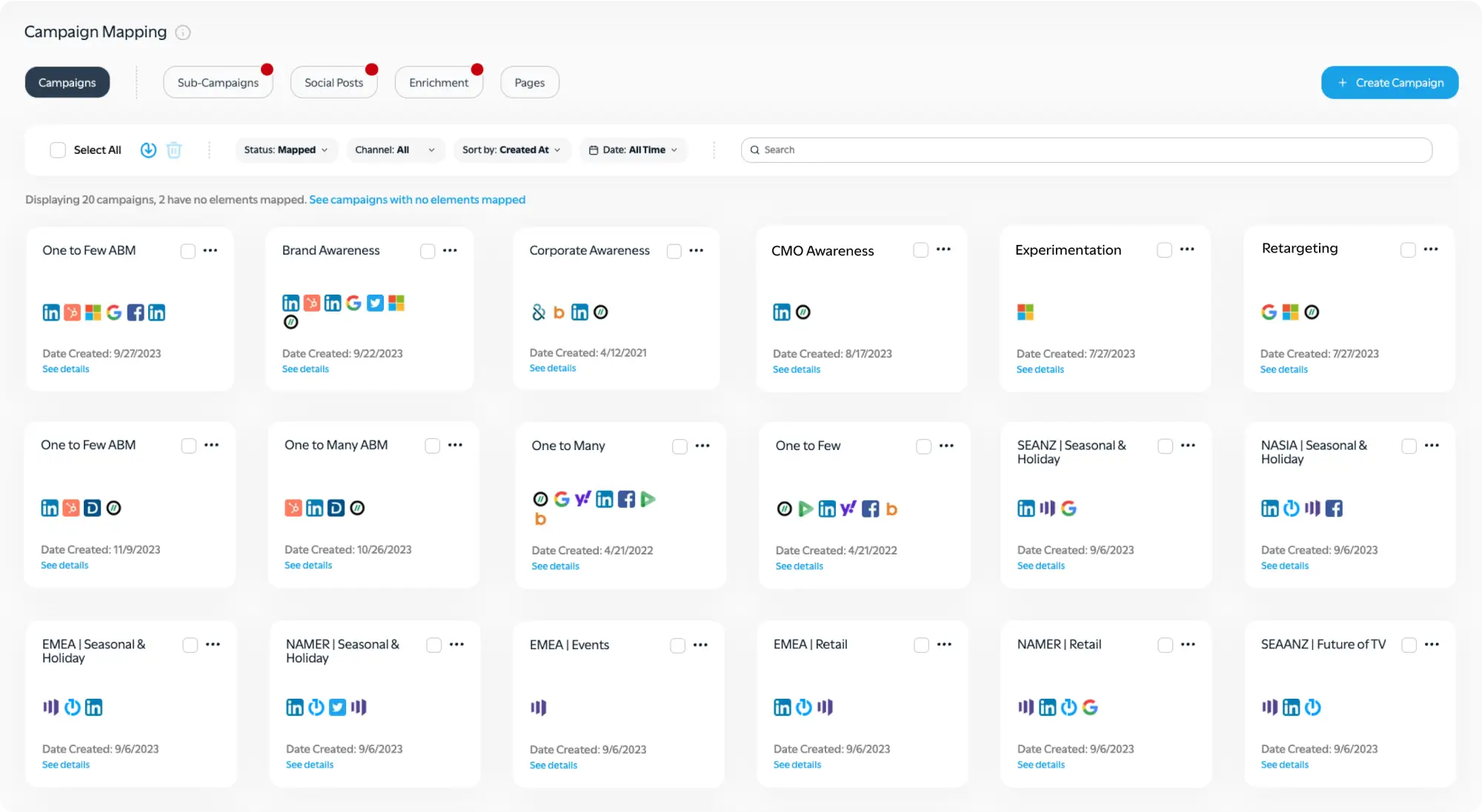 Analyze multi-channel campaigns by easily stitching together paid, owned, and earned campaign elements